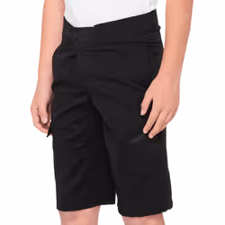 100% Ridecamp Shorts de vélo pour jeunes, noir, taille XL