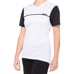 100% Ridecamp Maillot de vélo à manches courtes pour dames, noir-blanc, taille XL pour Femmes