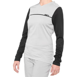 100% Ridecamp Maillot de vélo à manches longues pour dames, noir-gris, taille L pour Femmes