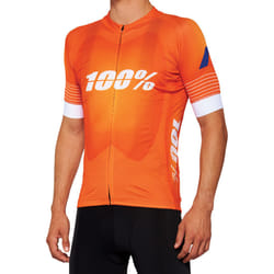 100% Exceeda Maillot de vélo à manches courtes, blanc-orange, taille XL pour Hommes