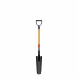 CAT J10-206, Pelle à drain, Fibre de verre, Métal, Noir, Jaune, En forme de D, Monochromatique, 40,6 cm