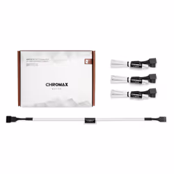 Noctua NA-SEC1 CHROMAX.WHITE, Cable extension, Blanc, 4 broches, Femelle, Femelle, 300 mm