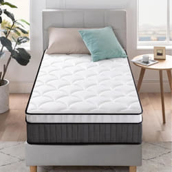 Matelas Hybride - ZINUS - 90x190 cm - Épaisseur 25 cm - Ressorts ensachés - Mousse à mémoire de forme
