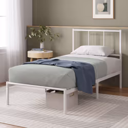Élégance moderne et fonctionnalité Transformez votre chambre avec ce cadre de lit, une pièce maîtresse moderne et pratique. S ...