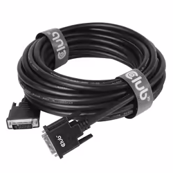 CLUB3D DVI-D DUAL LINK (24+1) CABLE BI DIRECTIONAL M/M 10m 32.8 ft 28AWG Noir