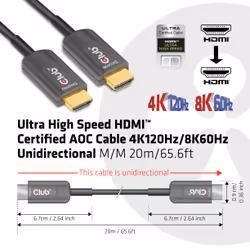 CLUB3D CAC-1379 câble HDMI 20 m HDMI Type A (Standard) Noir - Vue supplémentaire 4