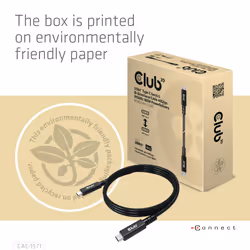 CLUB3D CAC-1571 câble USB 0,8 m USB4 Gen 3x2 USB C Noir