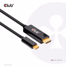 CLUB3D CAC-1334, 1,8 m, HDMI Type A (Standard), USB Type-C, Mâle, Mâle, Meets ROHS, FCC, and CE EMI requirements Note: - Plea ...