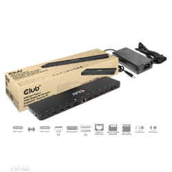 CLUB3D CSV-1566 station d'accueil USB 3.2 Gen 1 (3.1 Gen 1) Type-C Noir