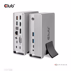 CLUB3D CSV-1568 station d'accueil USB 3.2 Gen 2 (3.1 Gen 2) Type-C Métallique