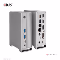 CLUB3D CSV-1568 station d'accueil USB 3.2 Gen 2 (3.1 Gen 2) Type-C Métallique