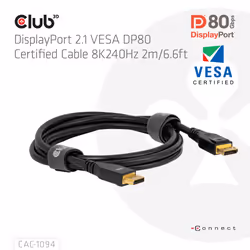 CLUB3D CAC-1094 câble DisplayPort 2 m Noir - Vue supplémentaire 2