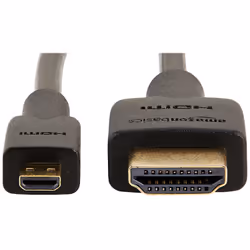 AmazonBasics HL-007332 câble HDMI 1,8 m HDMI Type D (Micro) HDMI Type A (Standard) Noir