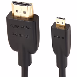 AmazonBasics HL-007332 câble HDMI 1,8 m HDMI Type D (Micro) HDMI Type A (Standard) Noir