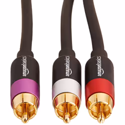 AmazonBasics PBH-20214, RCA, Mâle, 2 x RCA, Mâle, 2,438 m, Noir, Or, Rose, Rouge, Blanc