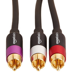AmazonBasics PBH-20214 câble audio 2,438 m RCA 2 x RCA Noir, Or, Rose, Rouge, Blanc