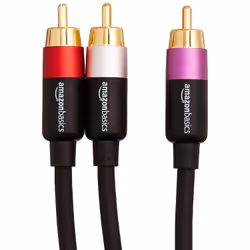 AmazonBasics PBH-20214 câble audio 2,438 m RCA 2 x RCA Noir, Or, Rose, Rouge, Blanc