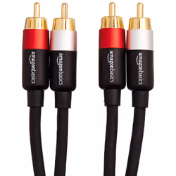 AmazonBasics PBH-20216, 2 x RCA, Mâle, 2 x RCA, Mâle, 1,22 m, Noir, Or, Rouge, Blanc