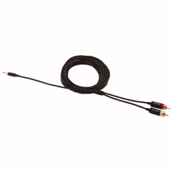 AmazonBasics Câble adaptateur RCA 3,5 mm vers 2 mâles - 4,57 m, 3,5mm, Mâle, 2 x RCA, Mâle, 4,5 m, Noir
