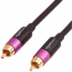 AmazonBasics PBH-19088, RCA, Mâle, RCA, Mâle, 2,44 m, Noir, Or, Violet