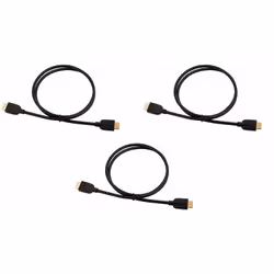 AmazonBasics PBH-48914, 0,9 m, HDMI Type A (Standard), HDMI Type A (Standard), Compatibilité 3D, Canal de retour audio (ARC,  ...