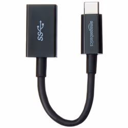 AmazonBasics L6LUC021-CS-R, USB C, USB A, USB 3.2 Gen 1 (3.1 Gen 1), Noir