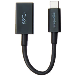 AmazonBasics L6LUC021-CS-R câble USB USB 3.2 Gen 1 (3.1 Gen 1) USB C USB A Noir