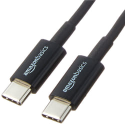 AmazonBasics L6LUC023-CS-R câble USB 0,9 m USB 2.0 USB C Noir