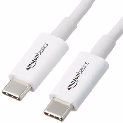 AmazonBasics L6LUC028-CS-R, 2,7 m, USB C, USB C, USB 2.0, Noir