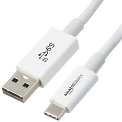 AmazonBasics L6LUC016-CS-R câble USB 0,9 m USB 3.2 Gen 2 (3.1 Gen 2) USB C USB A Blanc