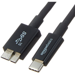 AmazonBasics L6LUC007-CS-R câble USB 0,9 m USB 2.0 USB C Micro-USB B Noir