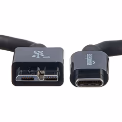 AmazonBasics L6LUC007-CS-R câble USB 0,9 m USB 2.0 USB C Micro-USB B Noir