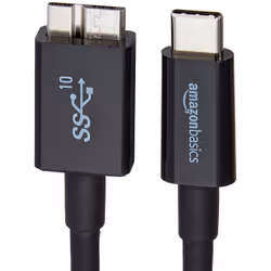 AmazonBasics L6LUC007-CS-R câble USB 0,9 m USB 2.0 USB C Micro-USB B Noir