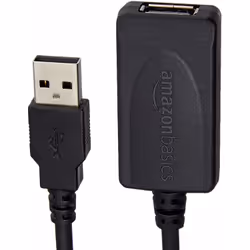 AmazonBasics L6LU2004-CS-R câble USB 9,75 m USB 2.0 USB A Noir
