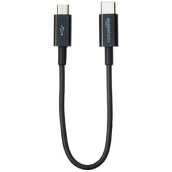 AmazonBasics L6LUC033-CS-R câble USB 0,152 m USB 2.0 USB C Micro-USB B Noir