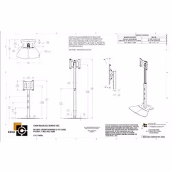 ITB CHPF1UB support d'écran plat pour bureau 75" Noir Sol - Vue supplémentaire 7