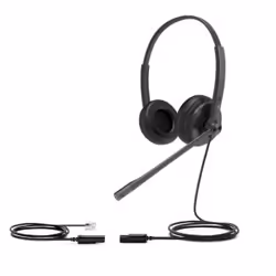 Yealink YHS34 Lite Dual, Avec fil, Bureau/Centre d'appels, 20 - 20000 Hz, Casque, Noir