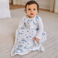 aden + anais ASGO10002 sac de couchage pour bébés Garçon/Fille Gris, Cyan, Blanc