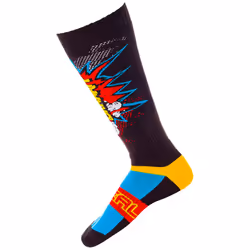 O'Neal Pro MX Braaapp Chaussettes de motocross, noir-rouge-jaune pour Hommes