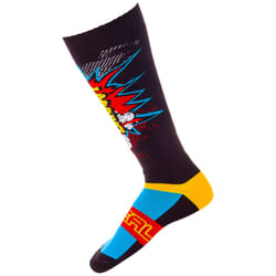 O'Neal Pro MX Braaapp Chaussettes de motocross, noir-rouge-jaune pour Hommes