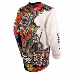 O´Neal Mayhem Crank Maillot, blanc-rouge, taille L pour Hommes