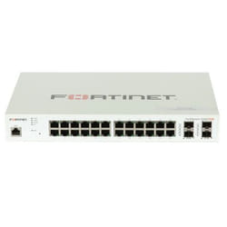 Fortinet FortiSwitch 224E-POE Géré L2/L3 Gigabit Ethernet (10/100/1000) Connexion Ethernet, supportant l'alimentation via ce port (PoE) 1U Blanc