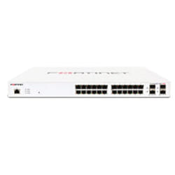 Fortinet FS-124E-POE commutateur réseau Géré L2 Gigabit Ethernet (10/100/1000) Connexion Ethernet, supportant l'alimentation via ce port (PoE) 1U Blanc