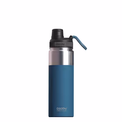 Asobu Alpine Flask, 530 ml, Randonnée, Bleu, Acier inoxydable, Adulte, Homme/femme