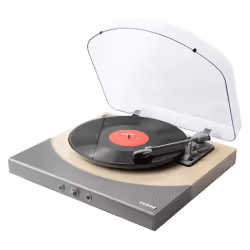 ION Audio 125088214, Tourne-disque entraîné par courroie, Automatique, Argent, Bois, 33,45,78 tr/min, 33,45,78 tr/min