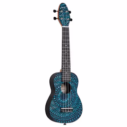 Ortega Guitars Keiki, Ukulele acoustique, Ukulele classique, Soprano, Noir, Bleu clair, Marine, Agathis, Acrylonitrile-Butadi ...