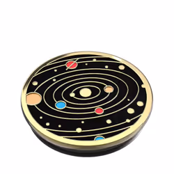 PopSockets Enamel Solar Flare Support passif Lecteur e-book, Mobile/smartphone, Tablette / UMPC Noir, Or