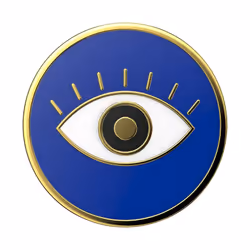 PopSockets Enamel Evil Eye, Grip, Noir, Bleu, Or, Blanc, Métal, Universel, 1 pièce(s), 38,8 mm