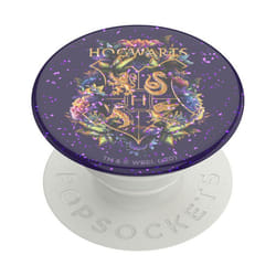 Pop Grip pour Smartphones - PopSockets - Standard - Design Hogwarts Floral Pailletés - Blanc - Ultr léger