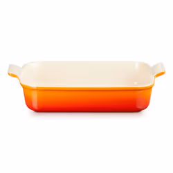 Le Creuset 71102260900001, Plat à gratin, Rectangulaire, Grès, Orange, Volcanic, -23 - 260 °C